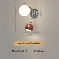 Lustre de Table LED Roundi | Marco Lucetti Applique Rouge / Lumière blanche