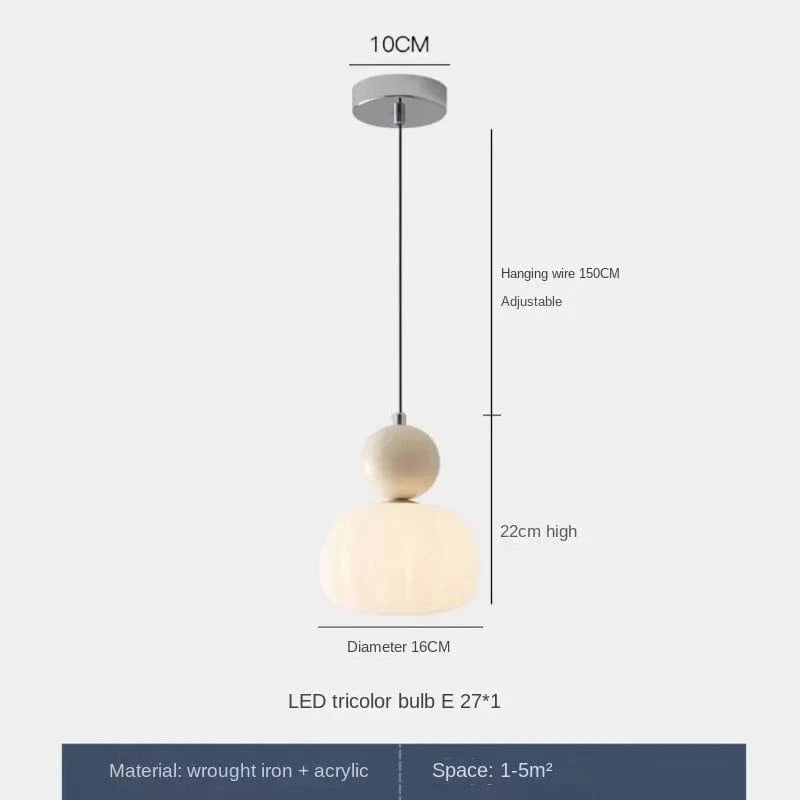 Lustre Décoratif en Acrylique avec Abat-jour Suspendu Créatif - Éclat Design | Marco Lucetti Blanc-1tête