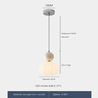 Lustre Décoratif en Acrylique avec Abat-jour Suspendu Créatif - Éclat Design | Marco Lucetti Blanc-1tête