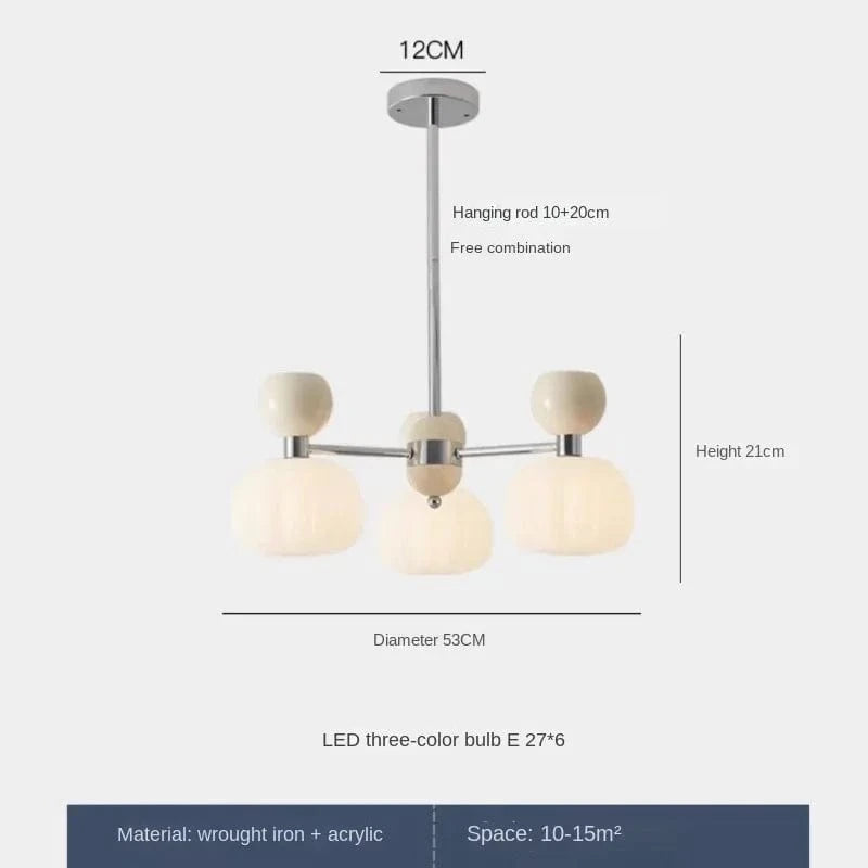 Lustre Décoratif en Acrylique avec Abat-jour Suspendu Créatif - Éclat Design | Marco Lucetti Blanc-6tête