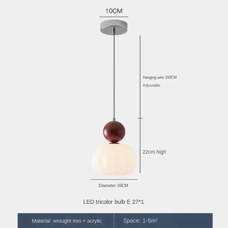 Lustre Décoratif en Acrylique avec Abat-jour Suspendu Créatif - Éclat Design | Marco Lucetti Rouge-1head