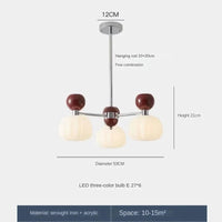 Lustre Décoratif en Acrylique avec Abat-jour Suspendu Créatif - Éclat Design | Marco Lucetti Rouge-6head