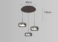 Lustre Décoratif pour Intérieur avec Lampes Suspendues - Élégance Illuminée | Marco Lucetti 3 têtes rondes / Blanc chaud