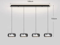 Lustre Décoratif pour Intérieur avec Lampes Suspendues - Élégance Illuminée | Marco Lucetti 4 têtes de long / Blanc froid