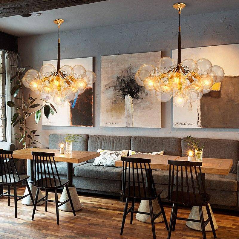 Lustre design à bulles en verre Moderné | Marco Lucetti