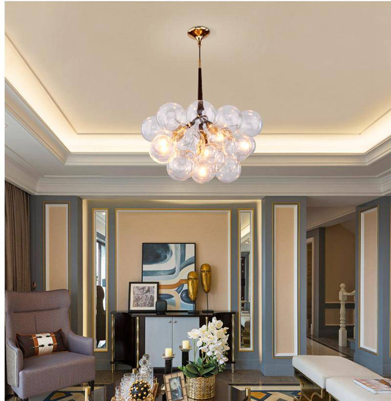 Lustre design à bulles en verre Moderné | Marco Lucetti