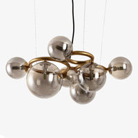 Lustre à LED en verre pour salle à manger