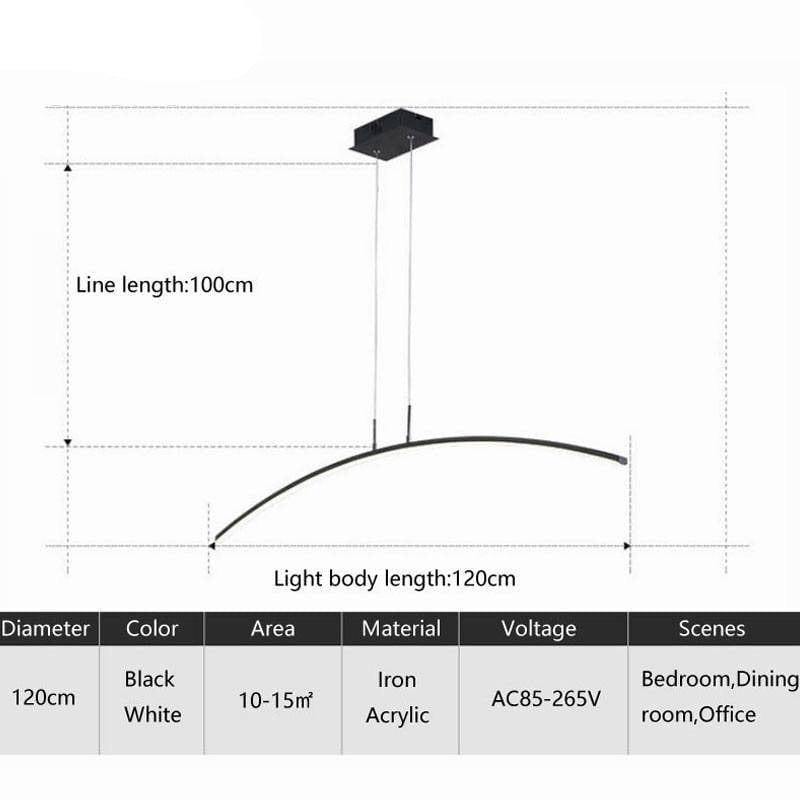 Lustre design à LED en arc de cercle | Marco Lucetti