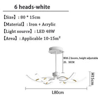 Lustre design à LED Kyio en métal | Marco Lucetti Blanc - 6 lampes / Froide