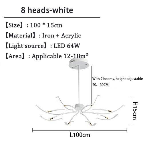 Lustre design à LED Kyio en métal | Marco Lucetti Blanc - 8 lampes / Froide