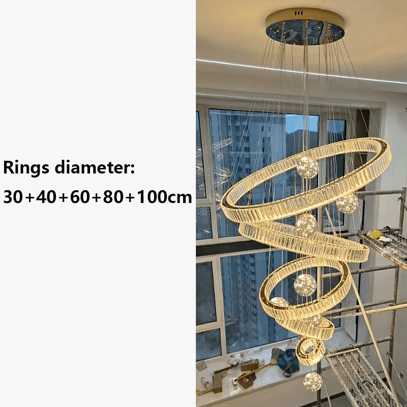 Lustre Design Anneau en Cristal Intelligent pour Décoration Moderne - Éclat Brillant | Marco Lucetti