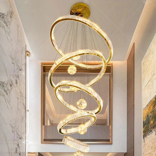 Lustre Design Anneau en Cristal Intelligent pour Décoration Moderne - Éclat Brillant | Marco Lucetti