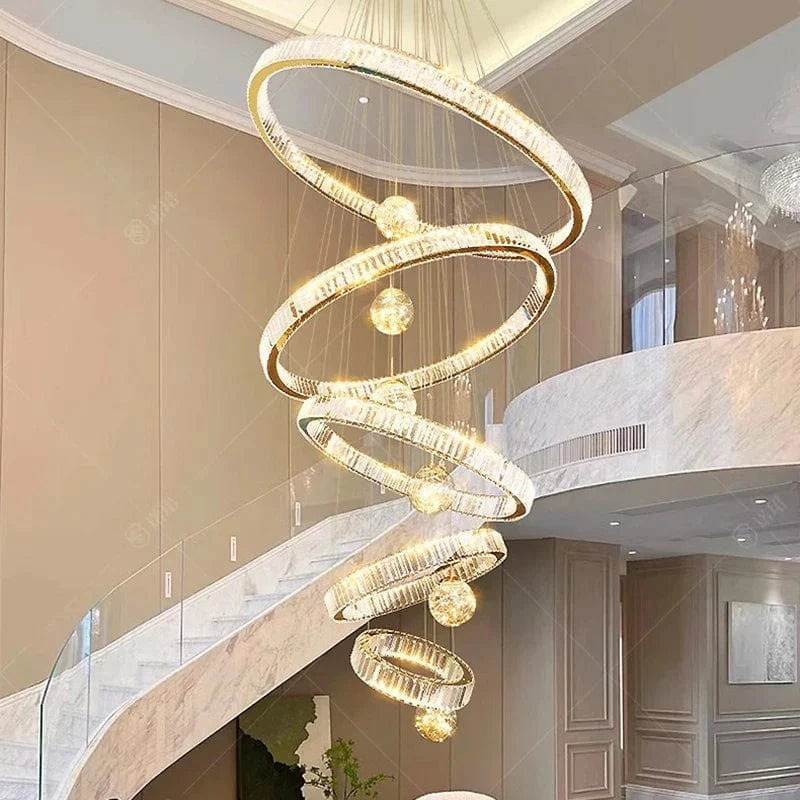 Lustre Design Anneau en Cristal Intelligent pour Décoration Moderne - Éclat Brillant | Marco Lucetti