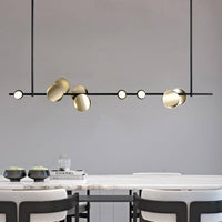 Lustre Design Art Déco Noir & Doré avec Lampes LED | Marco Lucetti