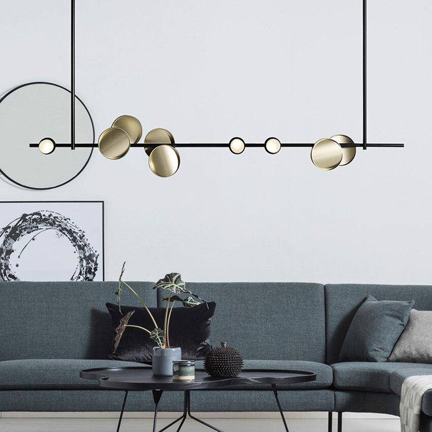 Lustre Design Art Déco Noir & Doré avec Lampes LED | Marco Lucetti