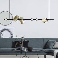 Lustre Design Art Déco Noir & Doré avec Lampes LED | Marco Lucetti