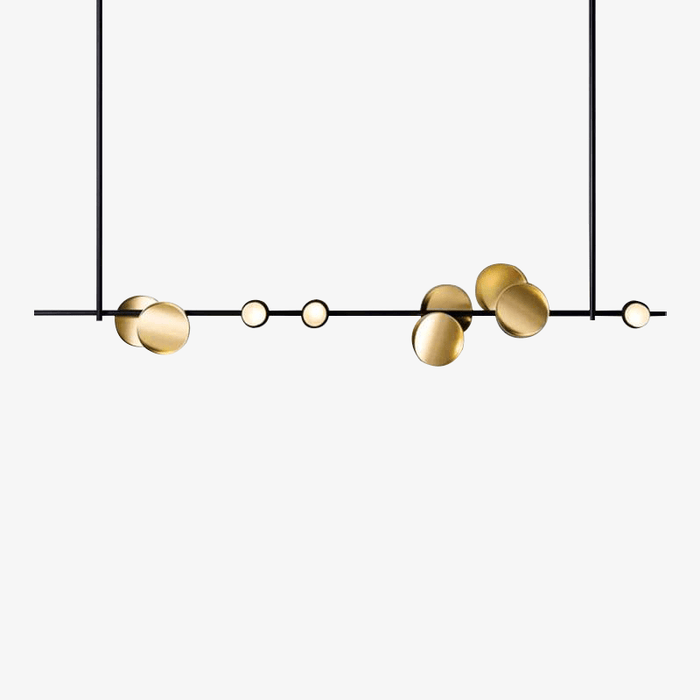 Lustre Design Art Déco Noir & Doré avec Lampes LED | Marco Lucetti