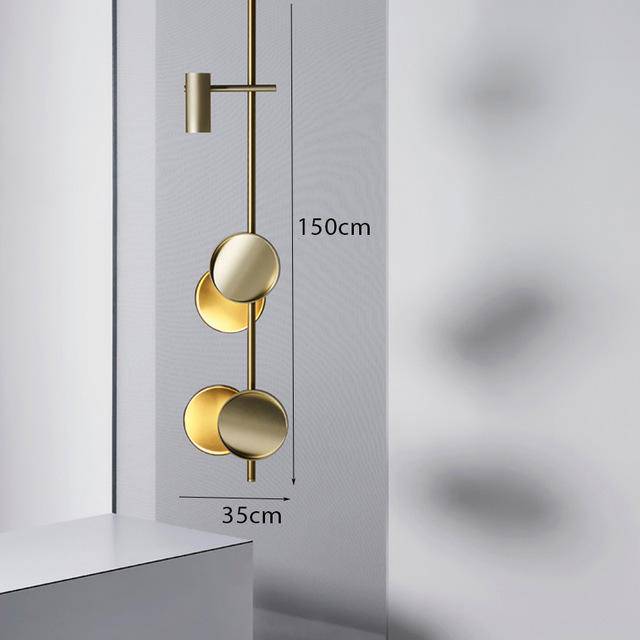 Lustre Design Art Déco Noir & Doré avec Lampes LED | Marco Lucetti B / Froide