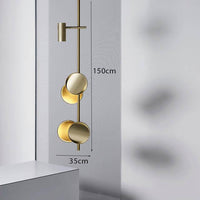 Lustre Design Art Déco Noir & Doré avec Lampes LED | Marco Lucetti B / Froide