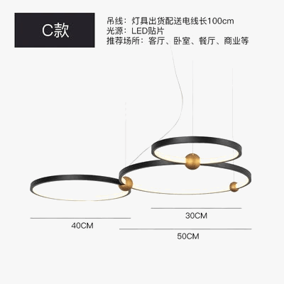 Lustre Design avec Anneau LED pour Décoration Suspendue | Marco Lucetti