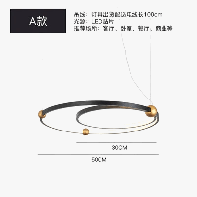 Lustre Design avec Anneau LED pour Décoration Suspendue | Marco Lucetti