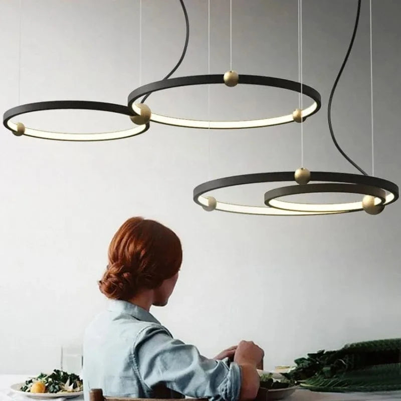 Lustre Design avec Anneau LED pour Décoration Suspendue | Marco Lucetti