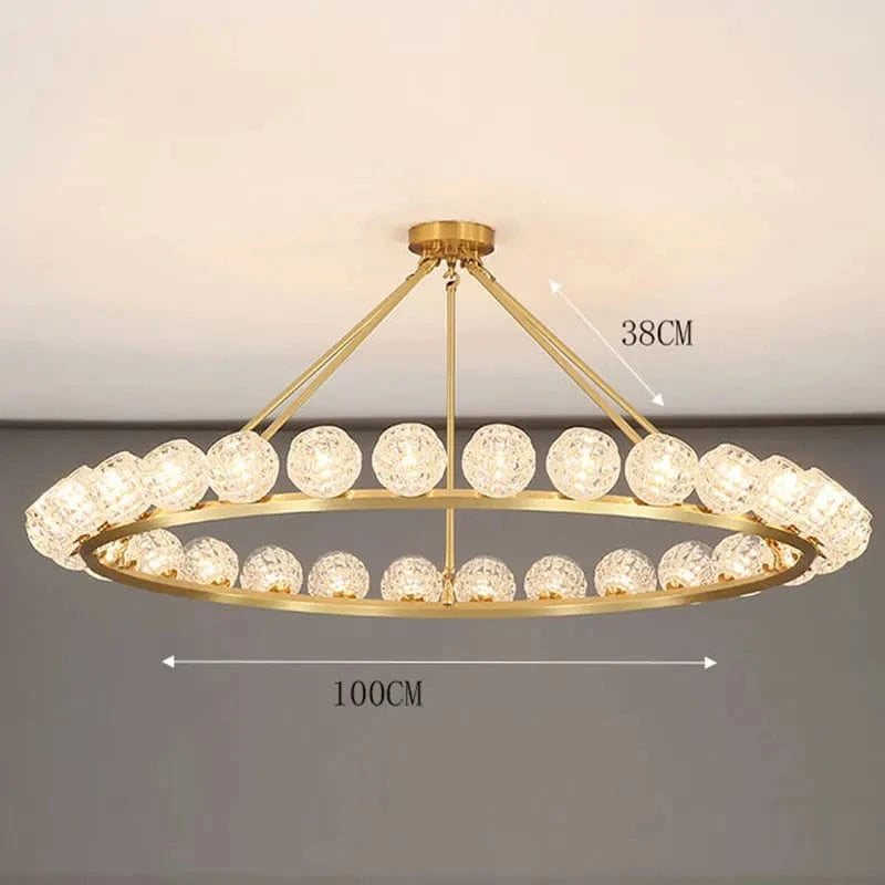 Lustre Design Boules Modernes pour Décoration du Salon | Marco Lucetti 30 têtes / Blanc chaud