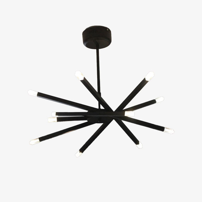 Lustre design chromé "Barre Brillante" | Marco Lucetti Noir