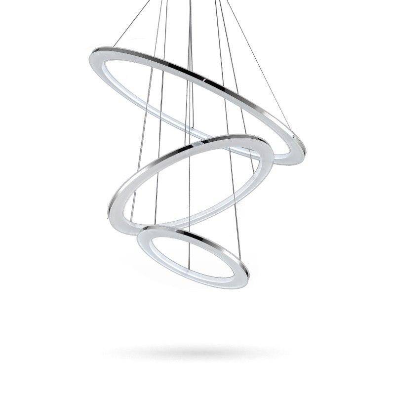 Lustre design chromé entrelacé - Rings | Marco Lucetti