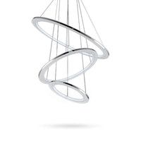 Lustre design chromé entrelacé - Rings | Marco Lucetti