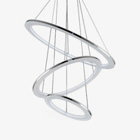 Lustre design chromé entrelacé - Rings | Marco Lucetti