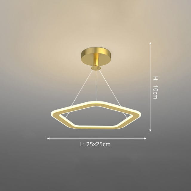 Lustre design Cyriac LED - Formes originales | Marco Lucetti Doré - A / Chaude