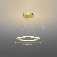 Lustre design Cyriac LED - Formes originales | Marco Lucetti Doré - D / Chaude