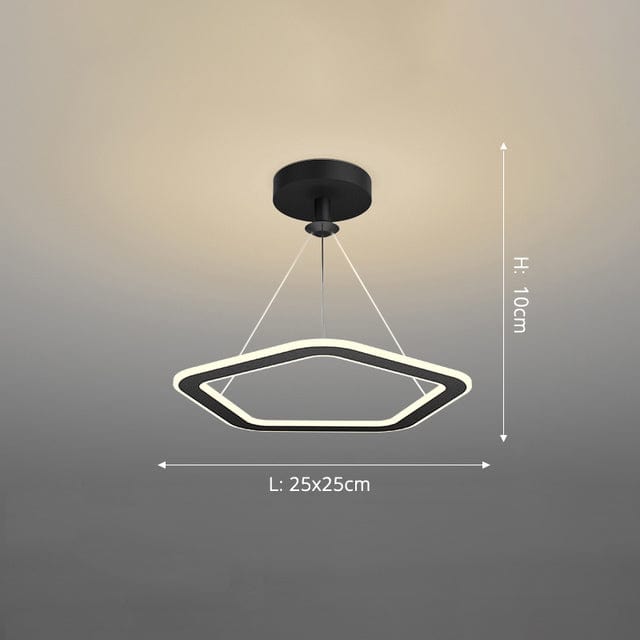 Lustre design Cyriac LED - Formes originales | Marco Lucetti Noir - A / Chaude