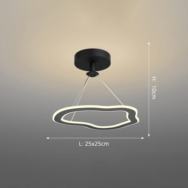 Lustre design Cyriac LED - Formes originales | Marco Lucetti Noir - C / Chaude