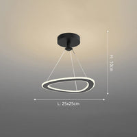 Lustre design Cyriac LED - Formes originales | Marco Lucetti Noir - D / Chaude