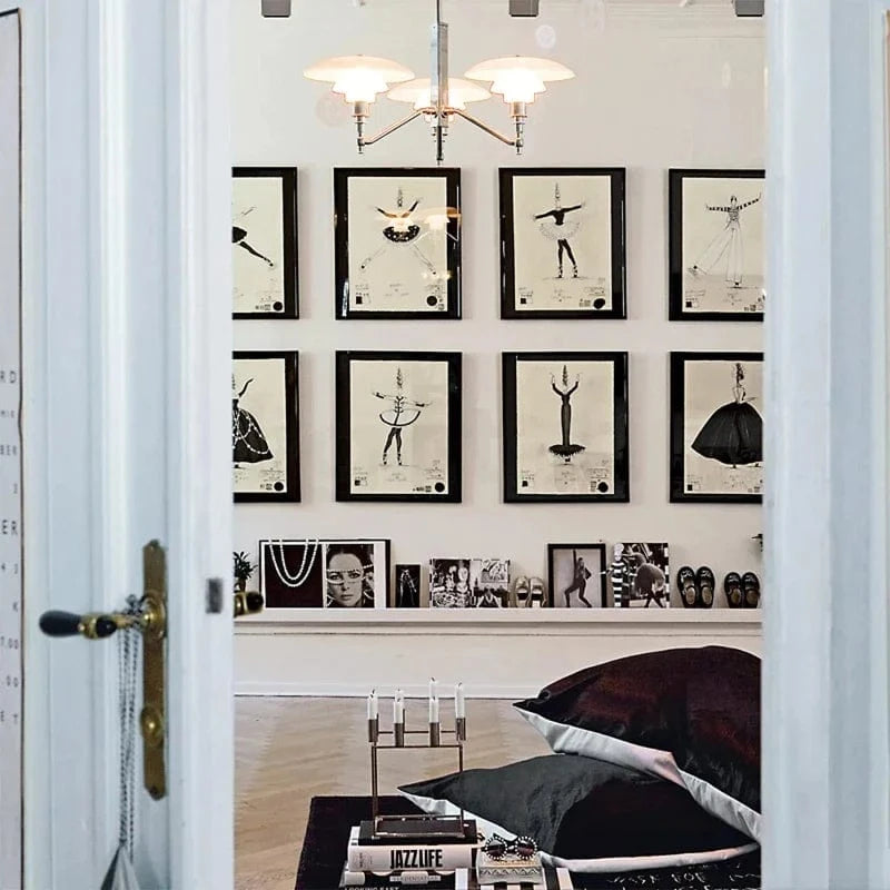 Lustre design danois à branches chromées. | Marco Lucetti