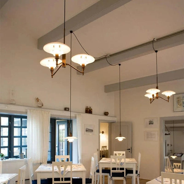 Lustre design danois à branches chromées. | Marco Lucetti