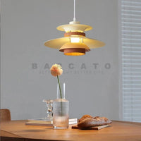 Lustre Design Danois LED Rétro en Noyer - Lampe Suspendue | Marco Lucetti
