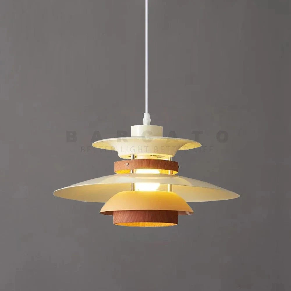 Lustre Design Danois LED Rétro en Noyer - Lampe Suspendue | Marco Lucetti