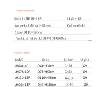 Lustre design doré à LED avec boules en verre | Marco Lucetti