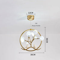 Lustre design doré à LED Firefly | Marco Lucetti Doré