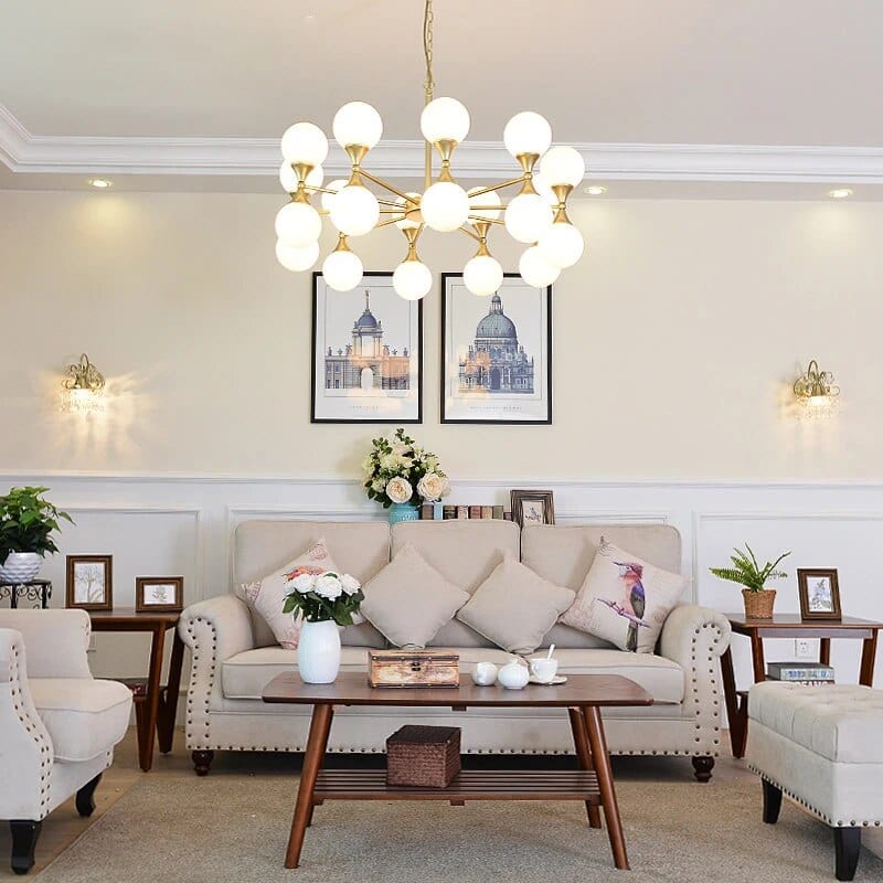 Lustre design doré cuivré. | Marco Lucetti