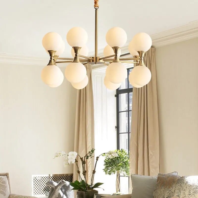 Lustre design doré cuivré. | Marco Lucetti