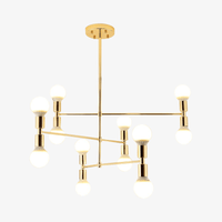 Lustre Doré Design en Métal