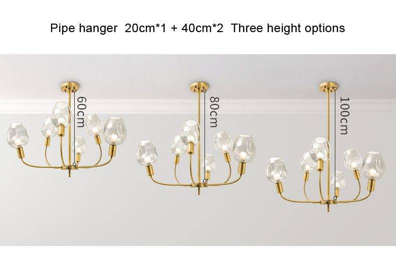 Lustre Design Doré Verre Fumé. | Marco Lucetti