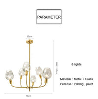 Lustre Design Doré Verre Fumé. | Marco Lucetti