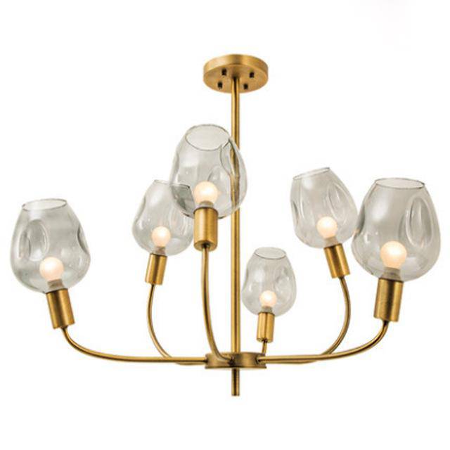 Lustre Design Doré Verre Fumé. | Marco Lucetti Fumé