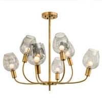 Lustre Design Doré Verre Fumé. | Marco Lucetti Fumé bleu