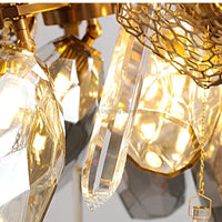 Lustre Design en Acier Inoxydable et Cristal avec LED Intégrée | Marco Lucetti